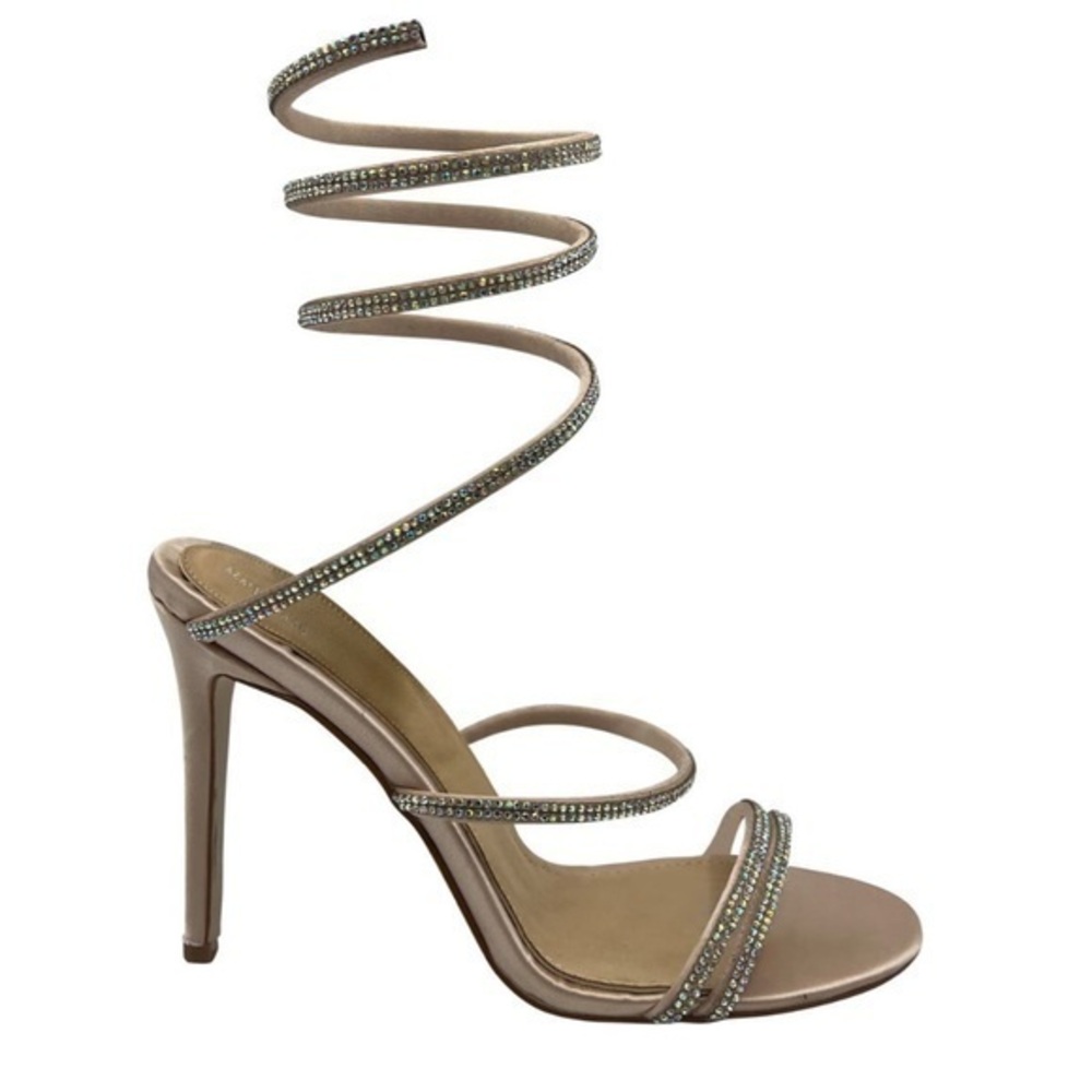 Rhinestone Spiral Heel